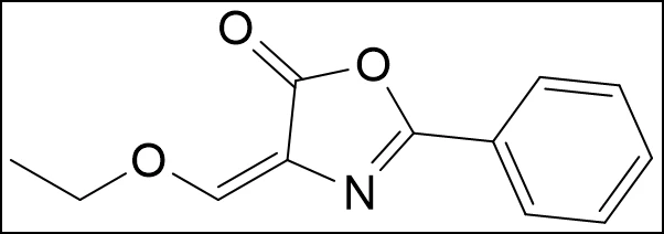 4-एथोक्सीमेथिलीन-2-फेनिल-2-ऑक्साज़ोलिन-5-एक; CAS संख्या: 15646-46-5