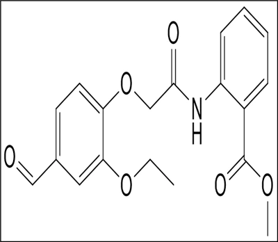 मिथाइल 2- (2- (2- ethoxy -4- formylphenoxy) acetamido) बेंजोएट; CAS NO .: 838882-52-3